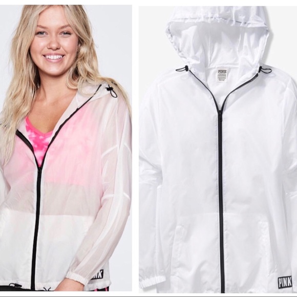 pink mesh anorak jacket